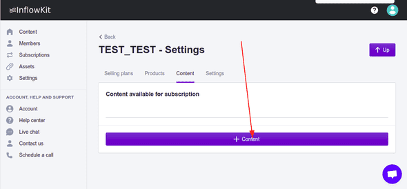Screenshot add content