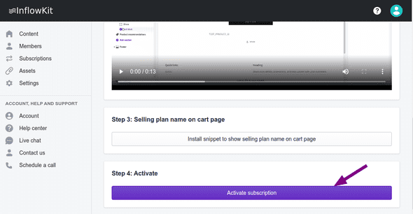 Screenshot click test product