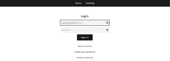 login page