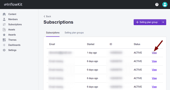 subscription list