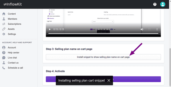 Screenshot click test product